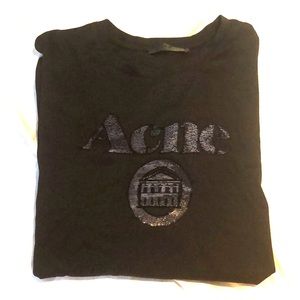 Acne Studios long sleeve black logo shirt